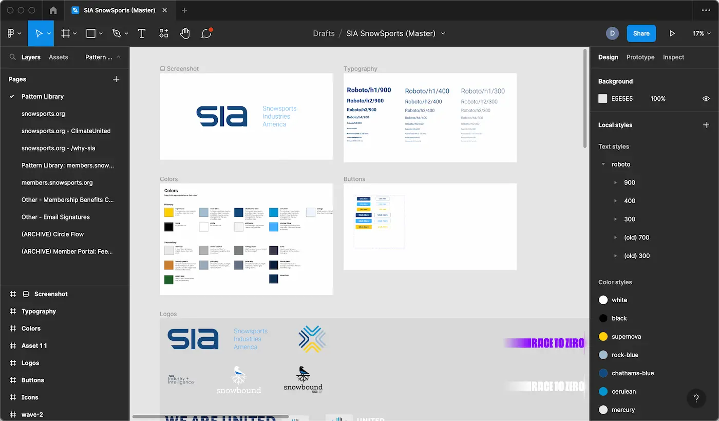 Snowsports Industries America Design System